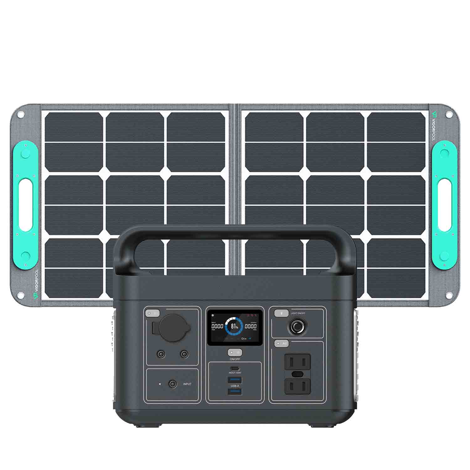 VigorPool Solar Generator Lake 300 + 100W Solar Panel – VIGORPOOL