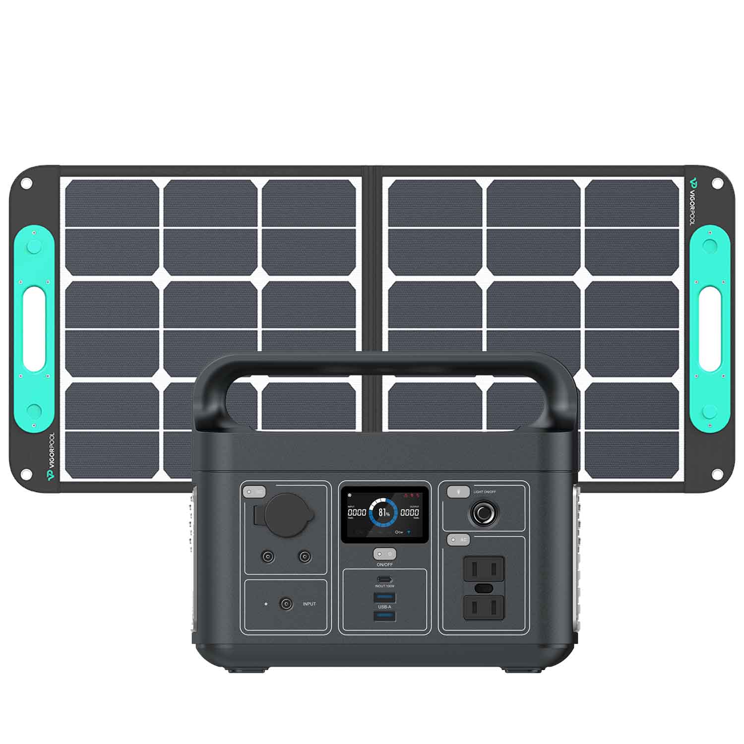 VigorPool Solar Generator Lake 300 + 100W Solar Panel – VIGORPOOL