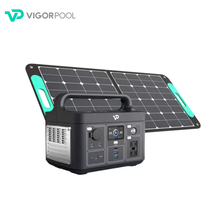 Synergy of Power: Experience the Best of Both Worlds with VigorPool Solar Generator Lake 300 + 100W Solar Panel
